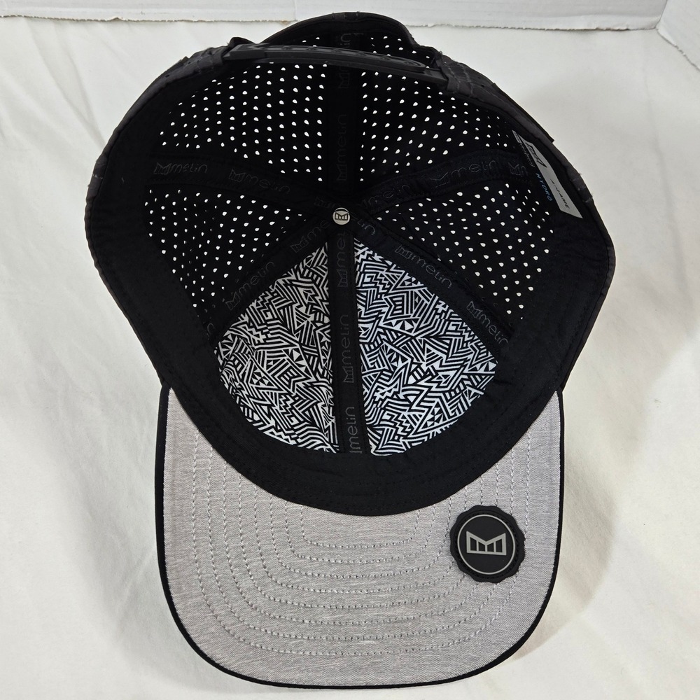 Melin A Game Hydro Camo‎ Hat 58cm Classic Mens Black Gray Cap Apex Promo - Picture 7 of 11